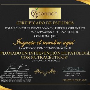 Diplomado en intervención de patologías con Nutracéuticos